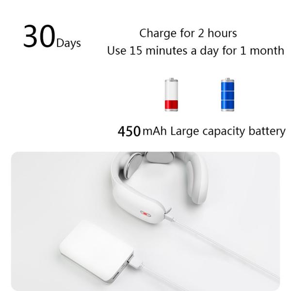 Fashionable Cordless Heated Neck Massager Weight 160g Size 142 * 138 * 60mm USB Charging