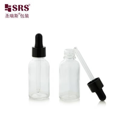 30 ml Claro Cor de estoque Entrega Rápida Pronto para Envio Garrafa Redonda de Vidro