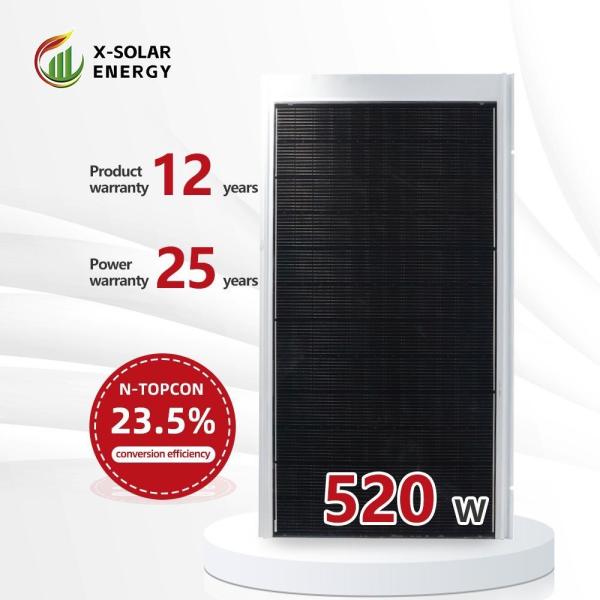 X-Solar Energy 520W Solar Roof Tile 220 Volt Greenhouse Building Kitchen Outdoor 2400mm Length Open-Circuit Voltage 48.65V
