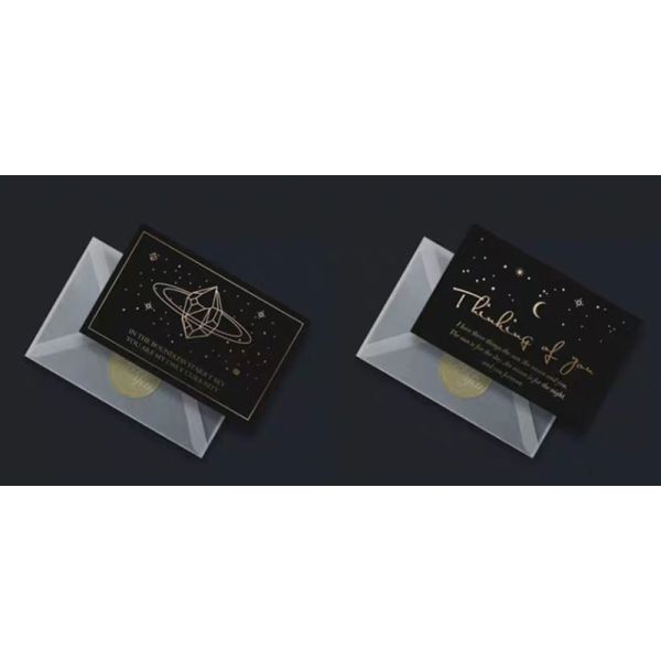 C6 B6 Luxury Black Business Invitation Gift Card Envelopes Design For Company Anniversary