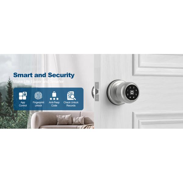 ODM App Control Outdoor Biometric Smart Fingerprint Door Lock With Keypad