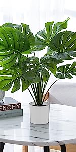 Faux Plant Artificial Plant Split-Leaf Philodendron, Monstera Deliciosa, Fake Indoor Plant, Excellent Gift
