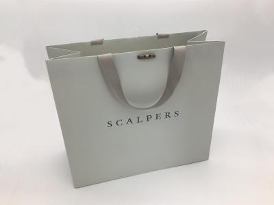 Kraft Texture Branded Paper Bags With Wooden Button Flat Cotton Rope