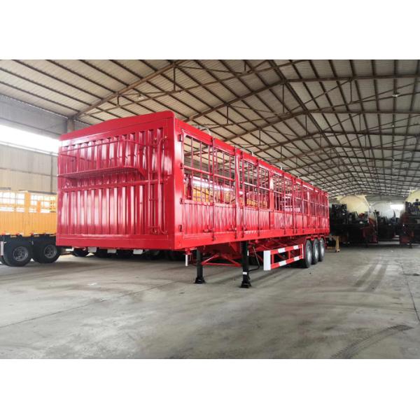 Carbon Steel Semi Truck Trailer / Semi Low Bed Trailer 30-60 Tons