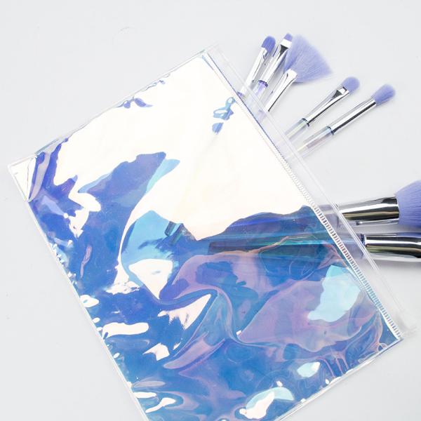 Pvc claro das caixas de presente do cartão da fantasia da beleza que empacota Logo Brush Bag feito sob encomenda
