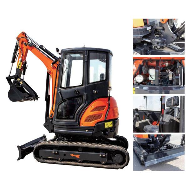 2500kg Cab Hightop Mini Excavator EPA Euro 5 Engine Hydraulic Compact Excavator