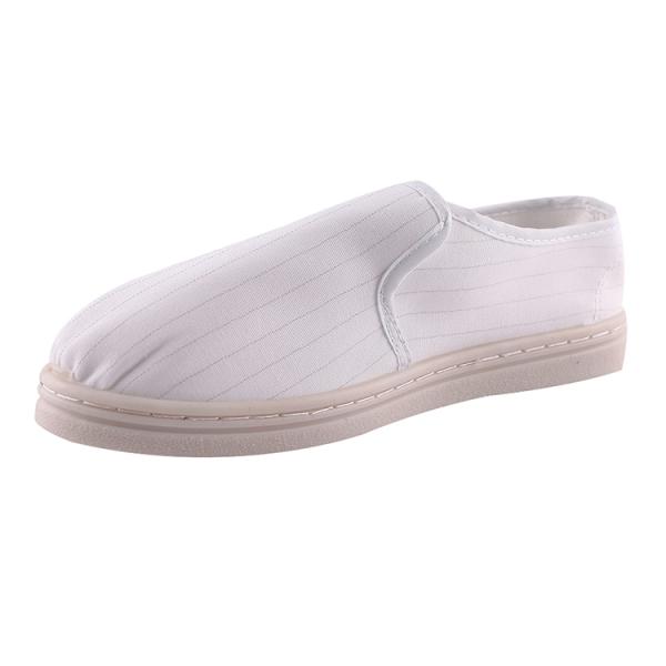Zapatos unisex ESD para sala blanca, suela de PVC, tallas europeas 34-50, color blanco