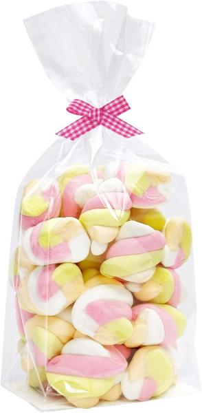 Flat Bottom Cellophane Bags, 3x2x8 Inches Gusseted Cellophane Bags With Paper Insert,100 Pieces
