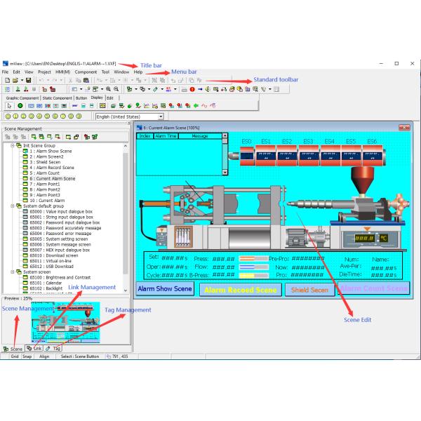 Пикселы пульта управления 145mA 300cd/m2 1024×600 протокола HMI MODBUS