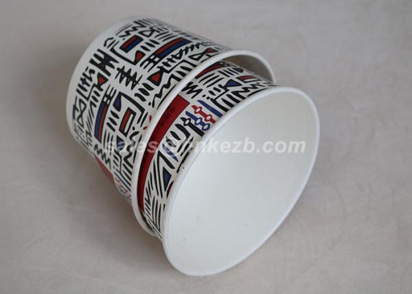 Offset Printing Disposable Ice Cream Cups , Ice Cream Paper Bowls Single Wall
