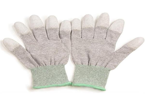 Flexible Esd Clean Room Gloves 20 - 50 G / Pair Knitted Wrist Washable