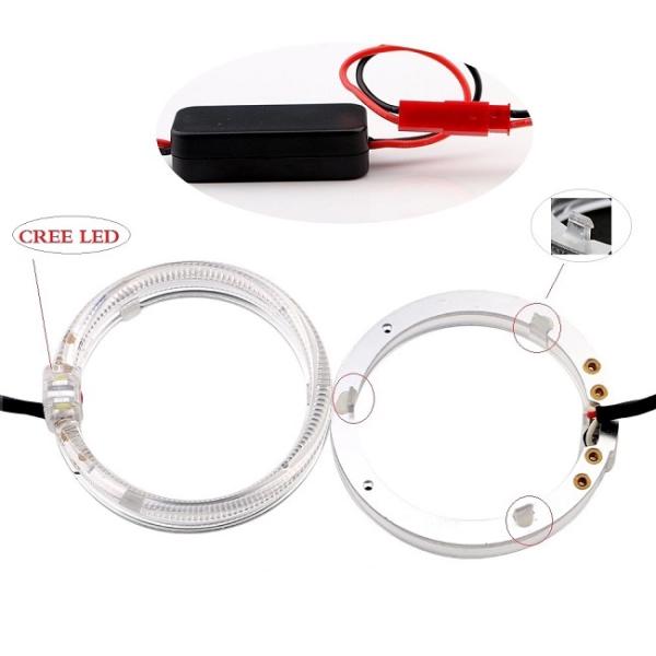 2PCS 80MM 95MM Angel Eye Fog Lights , 2.5 Inch LED Halo Rings