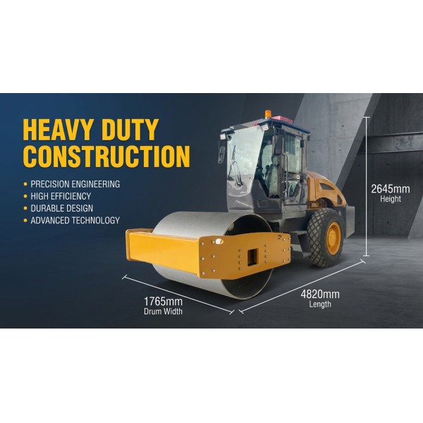 Double Drum Vibratory Old Used Road Roller  Heavy Duty Compactor