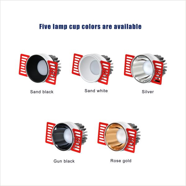 Round Led Downlights For Kitchen Ceiling 85-265V Recessed 7W Power