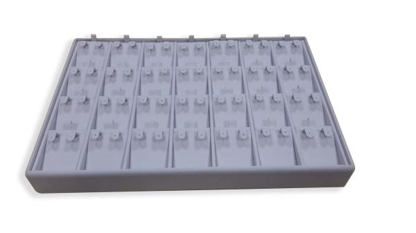 White PU Earring Tray Organizer Around 30x30mm Insert Size For Window Decoration