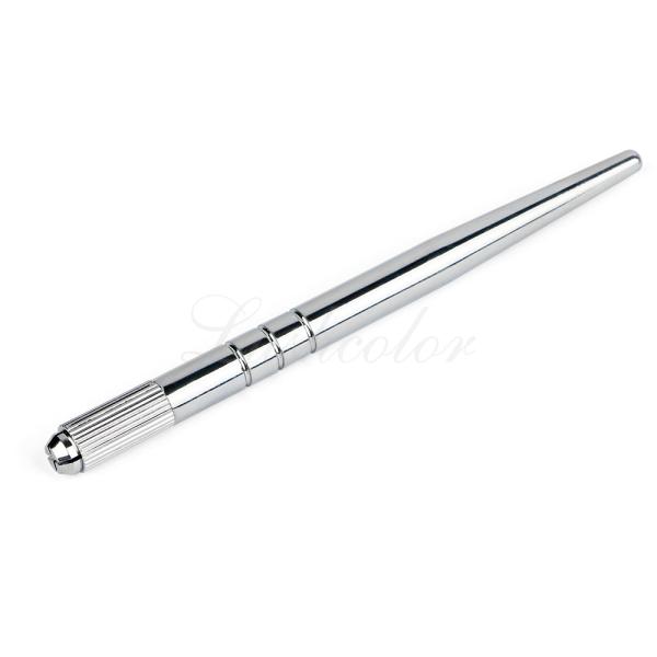 Microblading Hairstroking Manual Tattoo Pen Silver EO Sterilized