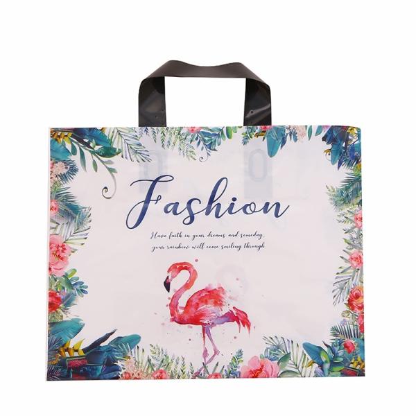 Biodegradable Bottom Gusset White Printed Plastic Bag