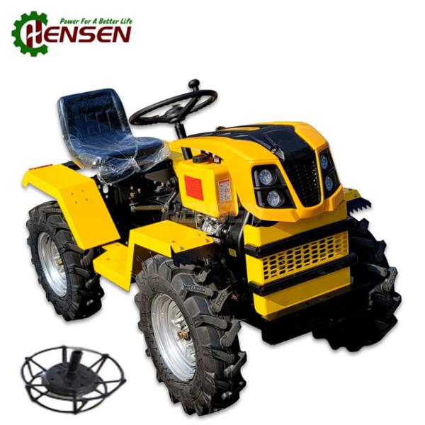 18HP Pequenos Tratores Compactos Diesel 4WD Trator Com Bulldozer