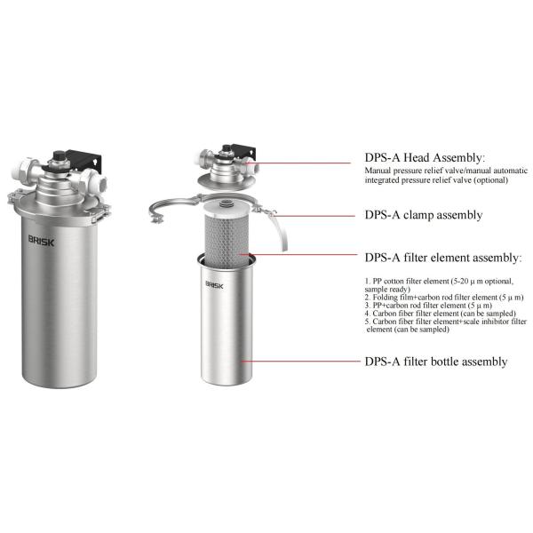 304 Stainless Steel Water Pre Filter with 5 Micron Filtration and 5000 Liters/Hour Flow Rate for Whole House Use