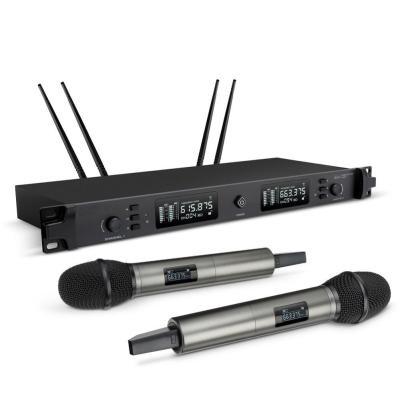 500 Meter UHF Wireless Microphone 2 Channel For Church Speech Stage Performance