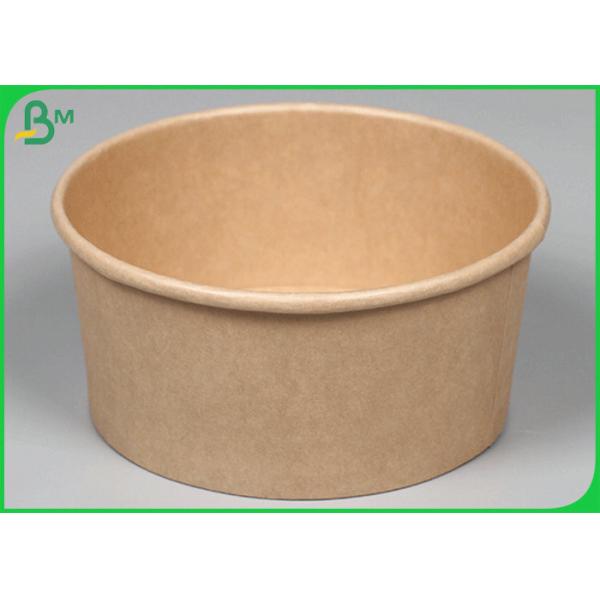 La categoría alimenticia PE cubrió el papel de 300g Kraft para la durabilidad para llevar del cuenco La categoría alimenticia PE cubrió el papel de 300g Kraft para la durabilidad para llevar del cuenco