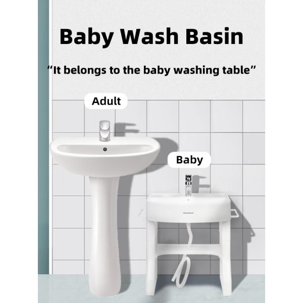 Simulated Baby Bathroom Hand Washing Basin Child Size Sink With Plastic Stand