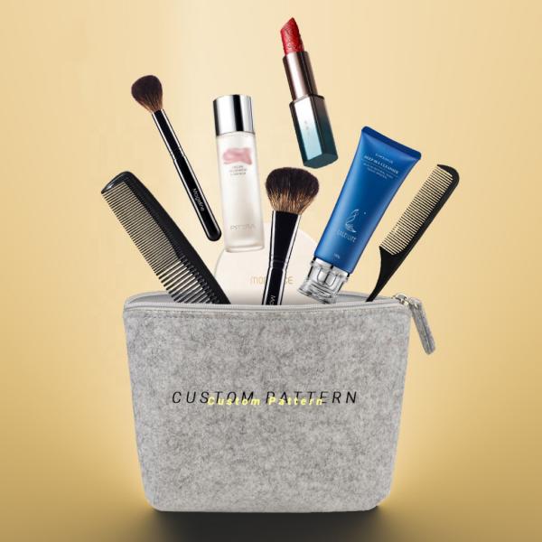 Custom Sublimation Bag Blanks Felt Makeup Bag Sublimation Blank For  Photo Printing