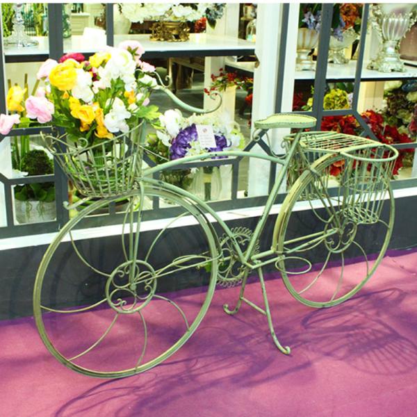 Modern Flower Pot Bike Display Stand for Creative Weeding and Sofa Set Decoration