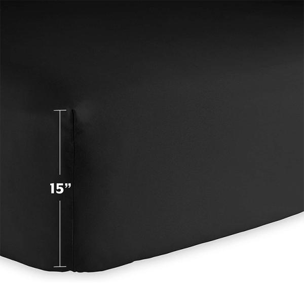 Customized YES 100% Polyester Microfiber Fitted Sheet Fully Elastic All Around Extra Deep Pocket All-Season