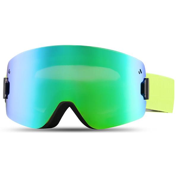 Adult Magnetic Ski Goggles with Replaceable Lens, Cylindrical Double-Layer Anti-Fog Ski Protective Eyewear, Factory Customizable Protective Goggles