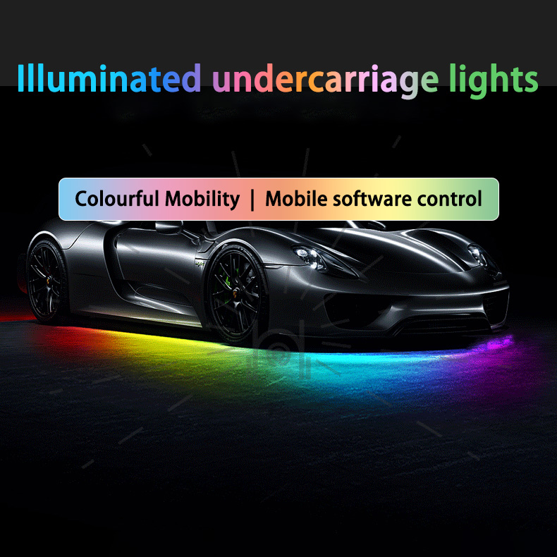 Свет атмосферы системы Underbody автомобилей СИД прокладок RGB ритма музыки управлением ПРИЛОЖЕНИЯ гибкий