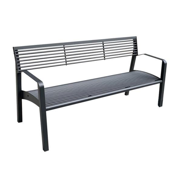 ODM Outdoor Metal Benches Leisure Ways Black Cast Aluminum Bench