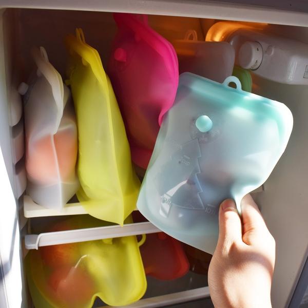 1000ML Reusable Silicone Food Storage Bag – Leakproof, BPA-Free, Eco-Friendly & Heat Resistant Container For Meal Prep, Freezer Storage, Sous Vide Cooking, Microwave Use, Travel, And Plastic-Free