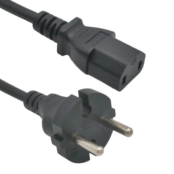 EU Power Cord 16A 250V Schuko Plug 2 Pin Power Cord CEE Plug for High Power Appliances/Hotel/Resturant IEC C17 Power Cords
