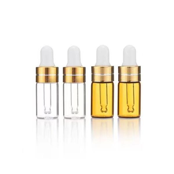 Bouteille en verre d' huile essentielle claire de 20 ml avec bouchon à vis