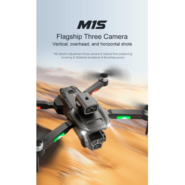Beginners in Drones Category M1s Drone 4k HD Camera Obstacle Avoidance and Brushless Motor Maximum Flight Time 10-20min