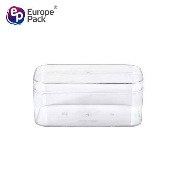 Clear PS hard plastic fruit pudding cup Tiramisu dessert container for dessert shop