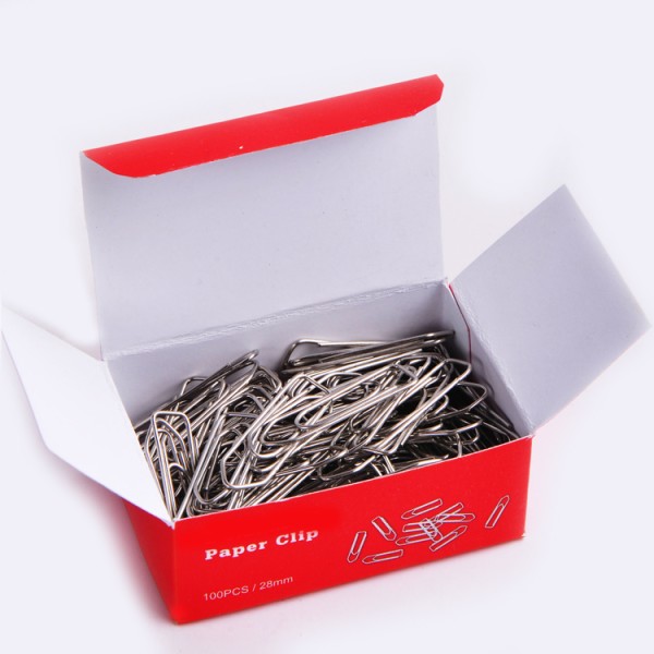 Wholesale Paper Clips with 28mm Boat Shaped Metal Paper Clips