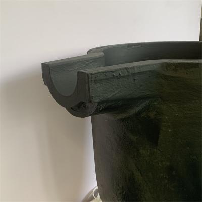 Round Graphite Clay Crucible With Pouring Nozzle Oxidation Resistant
