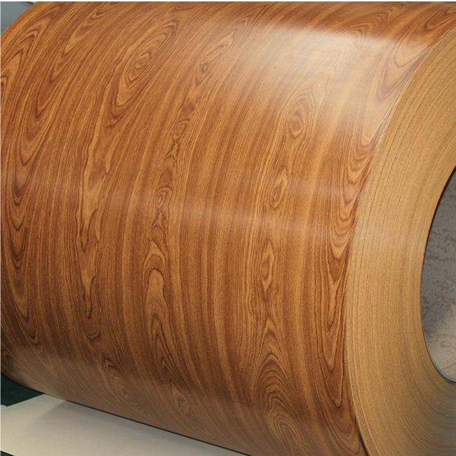 ASTM A755/A755M CS Type A 0.15mm*1200mm Древесное зерно Предварительно окрашенное цветное стальное катушка для строительства