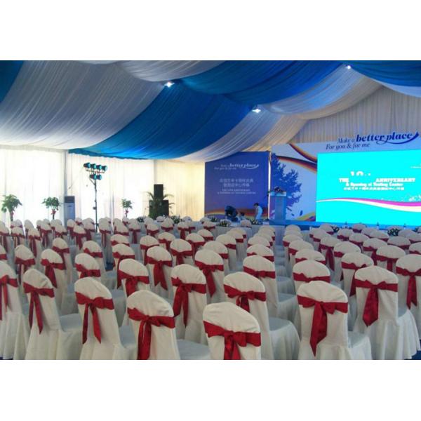 Fire Retardant Wedding Event Tents With Drapery Decoration White Pvc Coating