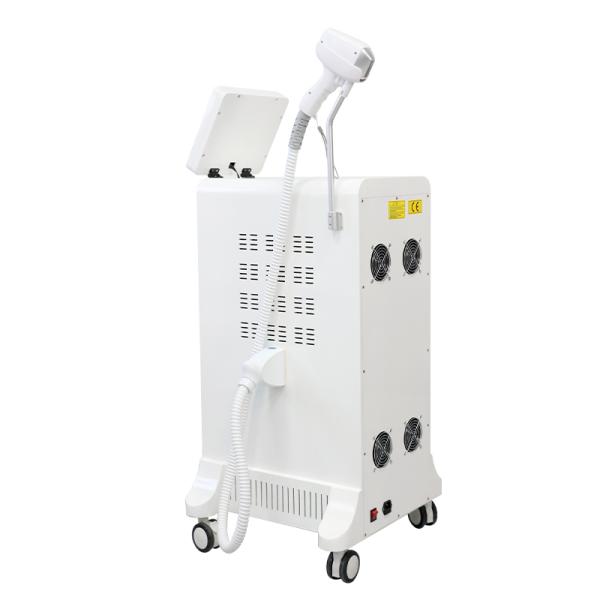 Высокая мощность Сопрано Двойная ручка Удаление волос Диодная лазерная машина 4 длины волны Лед Платина Титан Для удаления волос