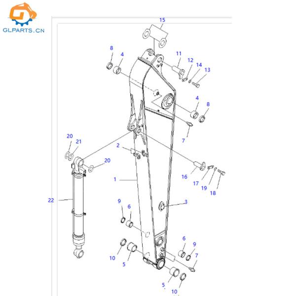 707010H600 70701XR270 20Y-70-01320 20Y-70-01310 Arm Hydraulic Cylinder for PC228 PC200-8  PC200LC-8