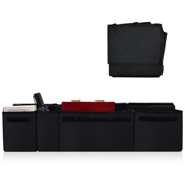 Insulated Grocery Tote Car Trunk Organizer With Cooler Bag Tote Padded Lid