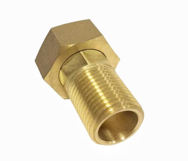 ANSI Hexagon Lead Free Brass Fittings Water Meter Connector  1.6Mpa