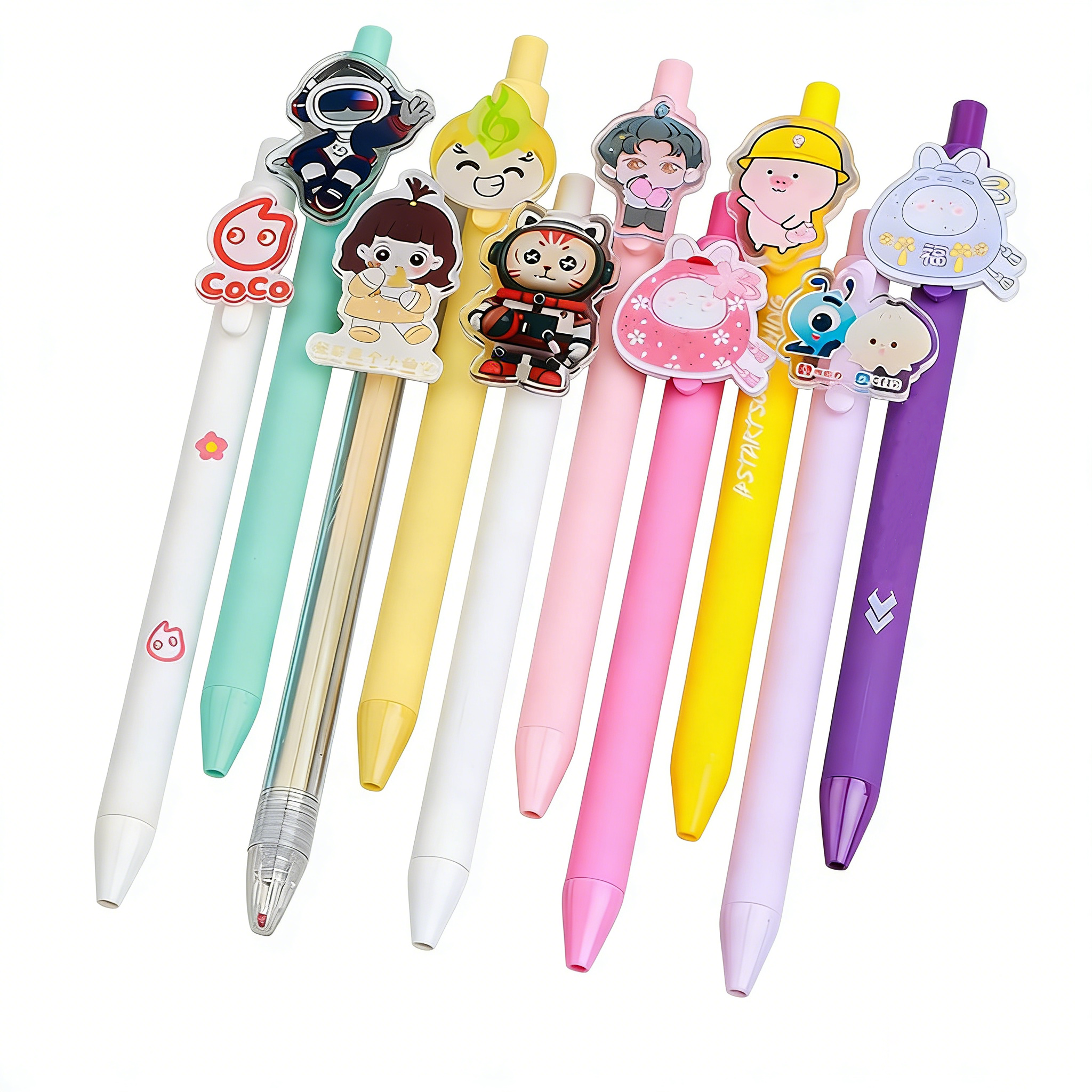 High-Appearance Level Elementary School Stationery Custom Logo Neutral Pen with Capybara Box Black Ballpoint Pen