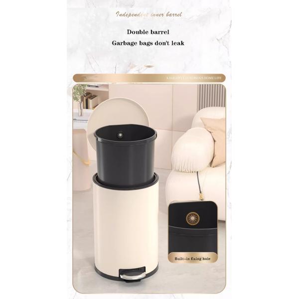 15 Gallon Dome Trash Can Stainless Steel Stainless Steel Trash Can with Inner Bucket