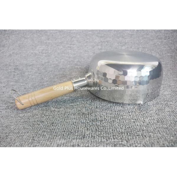 Coffee 22cm Stainless Steel Stock Pots Heat Resistant Silver Color