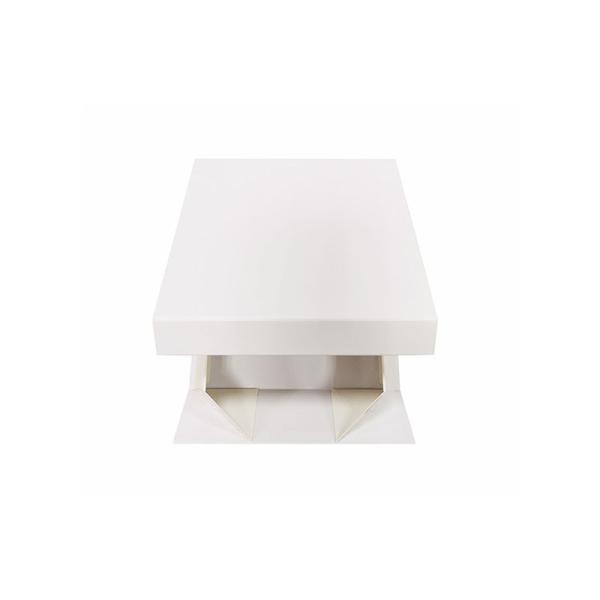White Customized Gift Foldable box Ribbon paper hard cardboard gift boxes Flip Top String Ribbon Handle Flat Paper Box