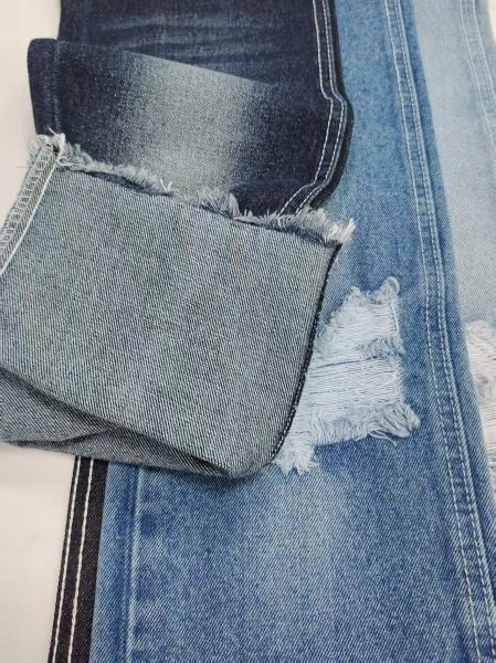 Tejido denim de algodón poliéster de 14.5oz de peso pesado y bajo encogimiento, tejido para vaqueros